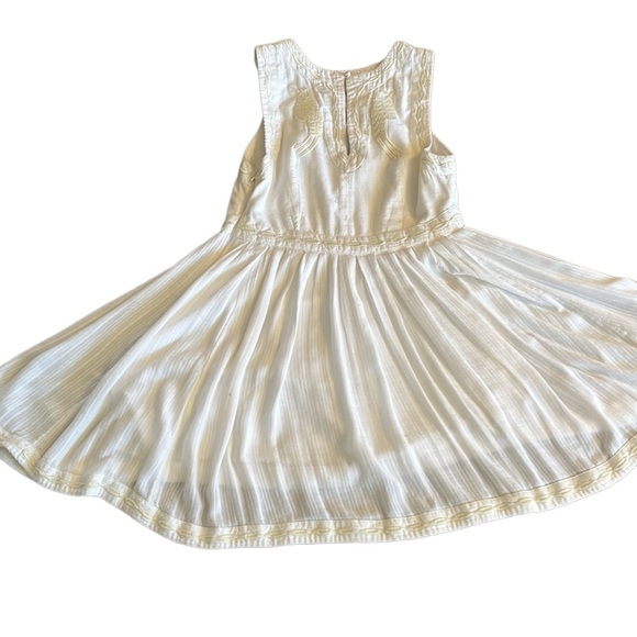 FREE PEOPLE White Birds of a Feather Sleeveless Fit and Flare Dress Size 8 - Picture 2 of 7
